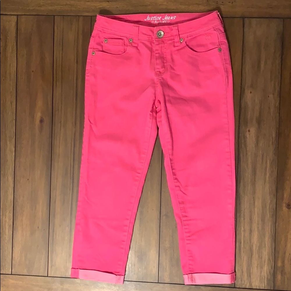 Justice pink capris